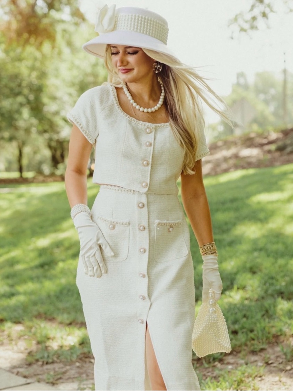 Ivory Short Sleeve Homecoming Court Suit